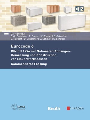 cover image of Eurocode 6--DIN EN 1996 mit Nationalen Anhängen